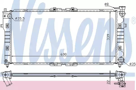Радиатор системы охлаждения NISSENS 62392A