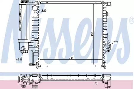 Радиатор системы охлаждения NISSENS 60623A