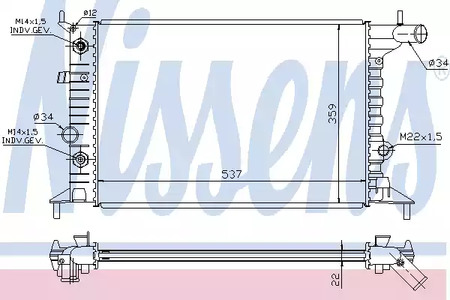 Радиатор системы охлаждения NISSENS 630691