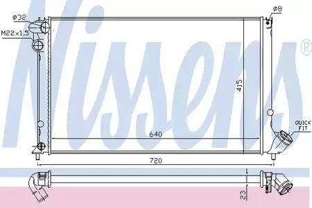 Радиатор системы охлаждения NISSENS 63731