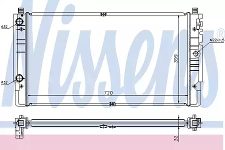 Радиатор системы охлаждения NISSENS 65238A