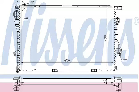 Радиатор системы охлаждения NISSENS 60752A
