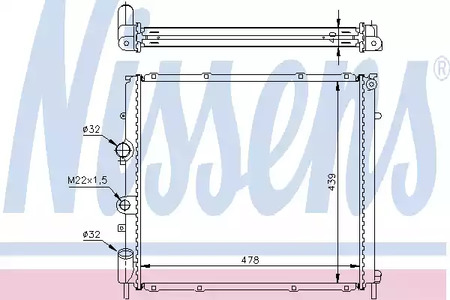 Радиатор системы охлаждения NISSENS 63854A