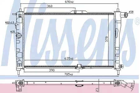 Радиатор системы охлаждения NISSENS 61651A