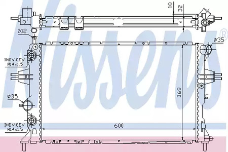 Радиатор системы охлаждения NISSENS 63247A