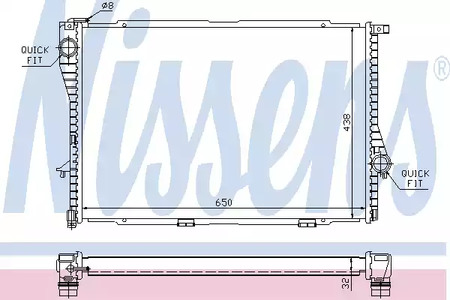 Радиатор системы охлаждения NISSENS 60648A
