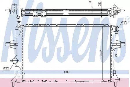 Радиатор системы охлаждения NISSENS 63006A