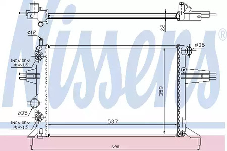 Радиатор системы охлаждения NISSENS 632481