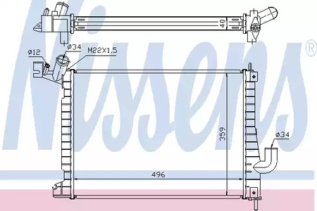 Радиатор системы охлаждения NISSENS 63019A