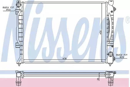 Радиатор системы охлаждения NISSENS 60422A