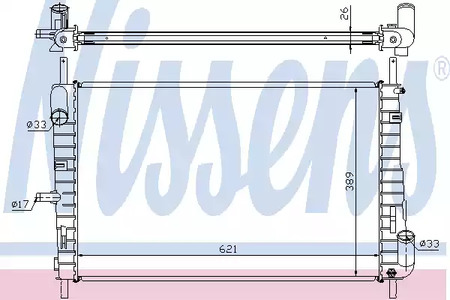 Радиатор системы охлаждения NISSENS 62025A
