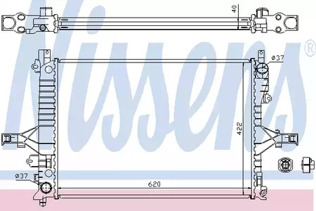 Радиатор системы охлаждения NISSENS 65557A