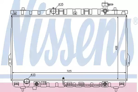 Радиатор системы охлаждения NISSENS 67030