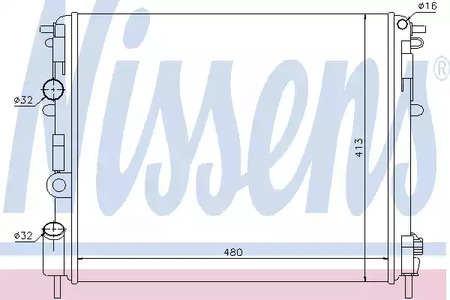 Радиатор системы охлаждения NISSENS 638081