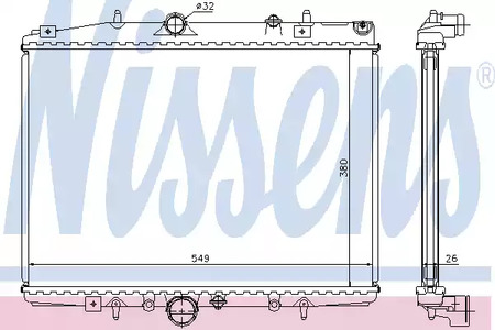 Радиатор системы охлаждения NISSENS 63705A