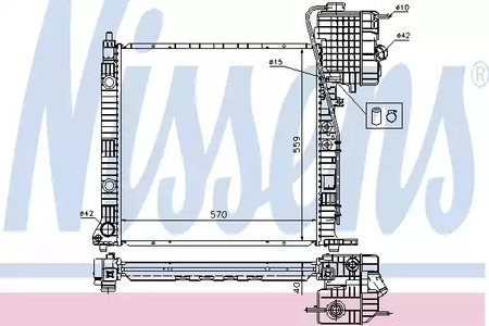 Радиатор системы охлаждения NISSENS 62559A