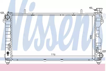 Радиатор системы охлаждения NISSENS 61004