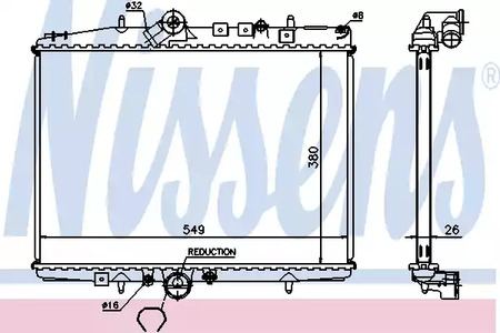 Радиатор системы охлаждения NISSENS 61295A