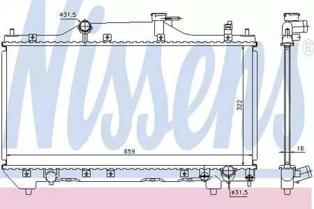 Радиатор системы охлаждения NISSENS 64640A