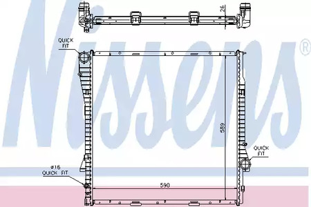 Радиатор системы охлаждения NISSENS 60788A