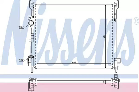 Радиатор системы охлаждения NISSENS 67246