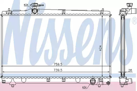 Радиатор системы охлаждения NISSENS 64670A