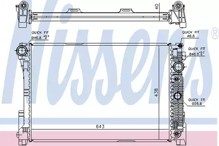 Радиатор системы охлаждения NISSENS 67162