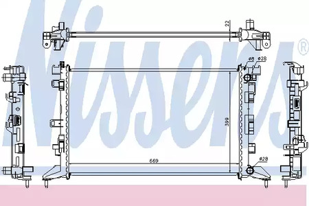 Радиатор системы охлаждения NISSENS 637602