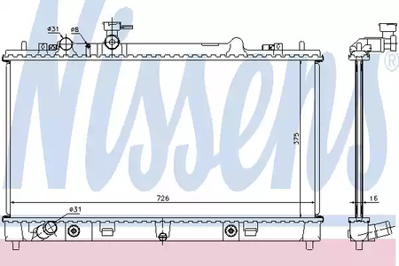 Радиатор системы охлаждения NISSENS 68508