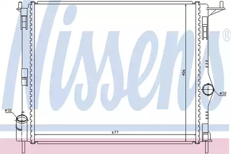 Радиатор системы охлаждения NISSENS 637609