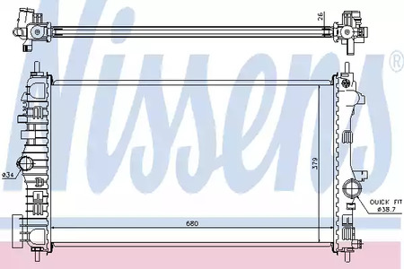 Радиатор системы охлаждения NISSENS 630716