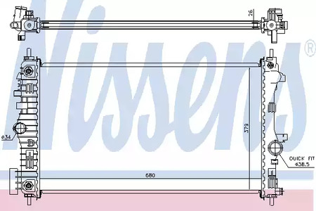 Радиатор системы охлаждения NISSENS 630717