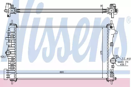 Радиатор системы охлаждения NISSENS 630718