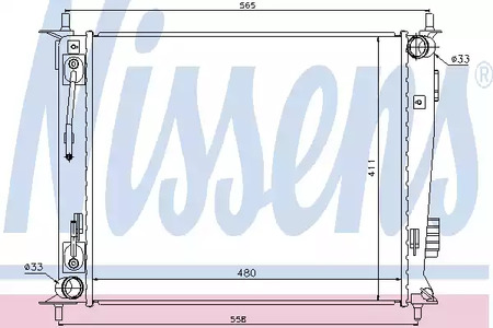 Радиатор системы охлаждения NISSENS 66730
