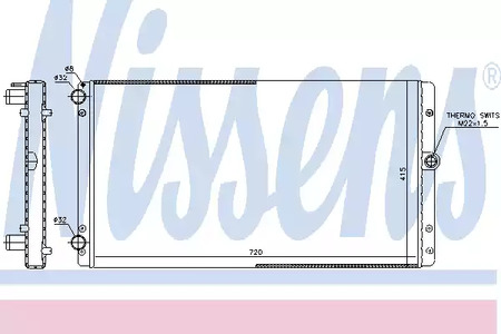 Радиатор системы охлаждения NISSENS 65301