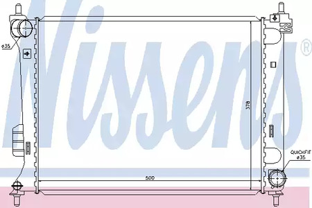 Радиатор системы охлаждения NISSENS 67609