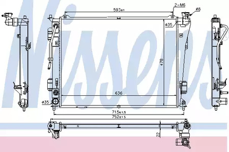 Радиатор системы охлаждения NISSENS 675012