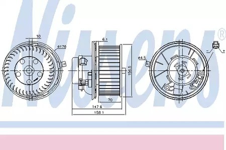 Вентилятор отопителя NISSENS 87187
