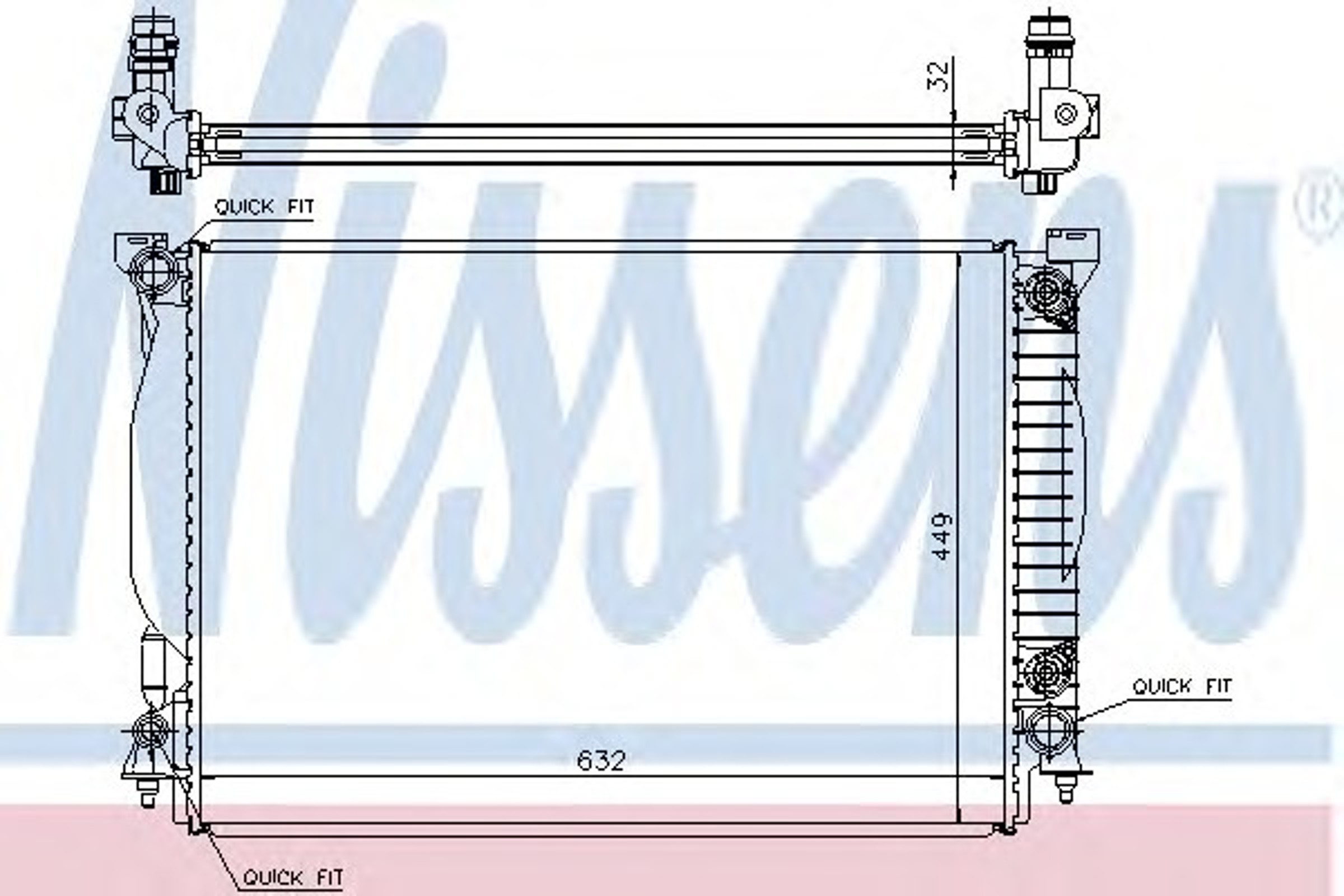 Радиатор системы охлаждения NISSENS 60307A