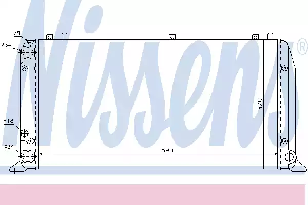 Радиатор охлаждения двигателя NISSENS 604361