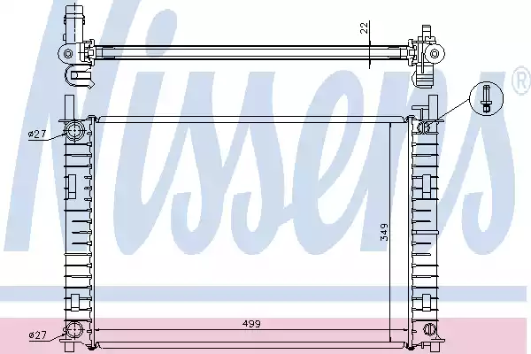 Радиатор системы охлаждения NISSENS 62027A
