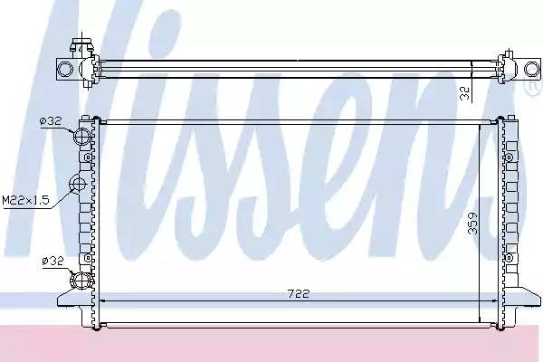 Радиатор системы охлаждения NISSENS 65256