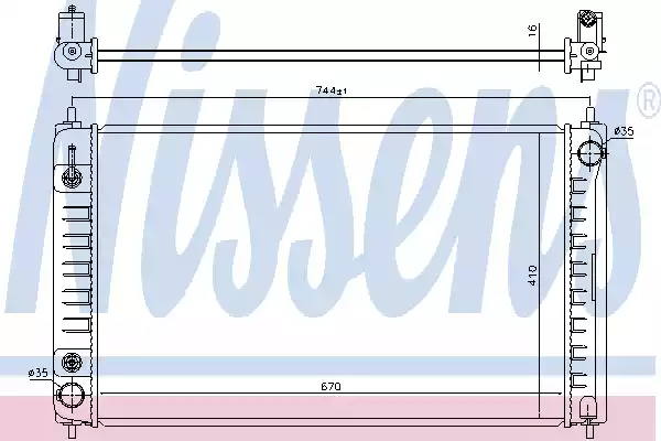 Радиатор системы охлаждения NISSENS 68762