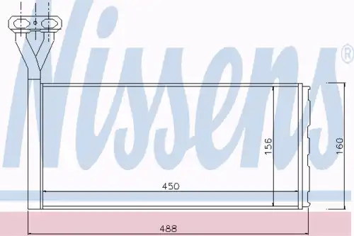 Радиатор отопителя aluminium/aluminium 450x156x33 NISSENS 75005