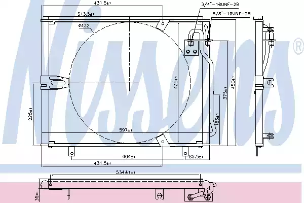 Радиатор кондиционера NISSENS 94158