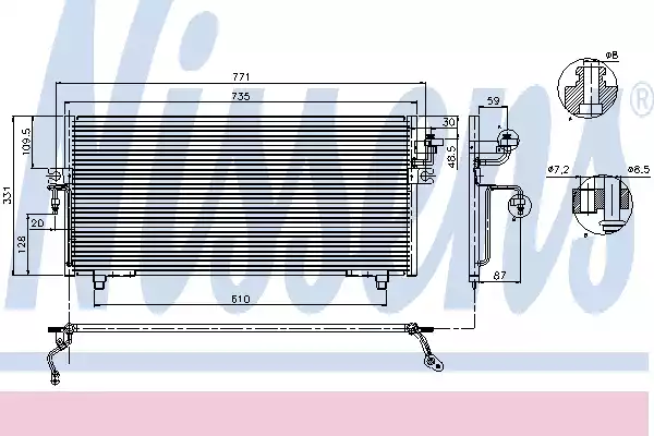 Радиатор кондиционера NISSENS 94299