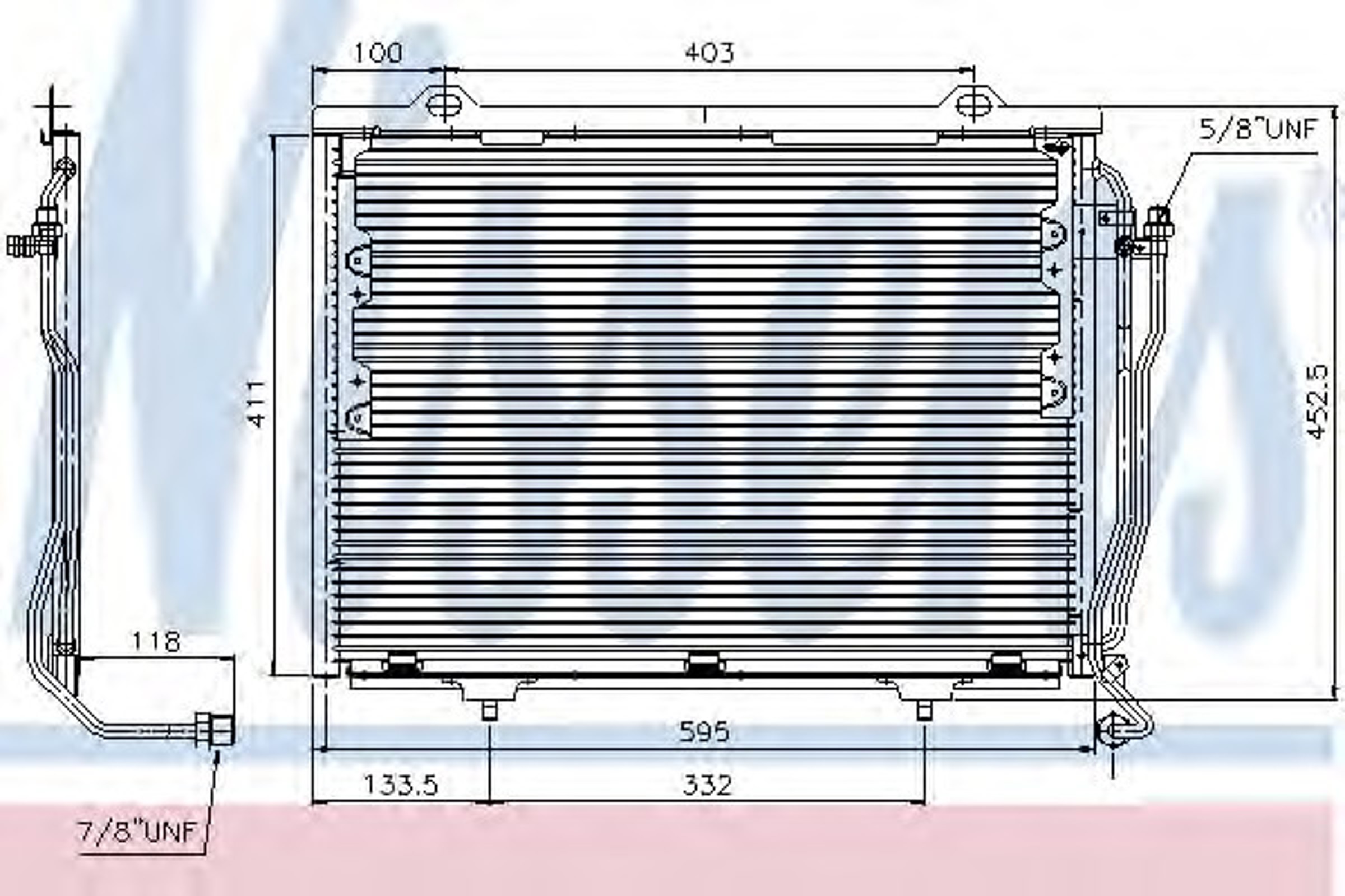 Радиатор кондиционера NISSENS 94376