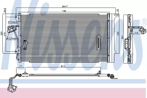 Радиатор кондиционера NISSENS 94667
