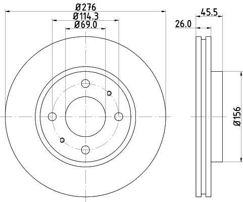 Диск тормозной NISSHINBO ND3005K