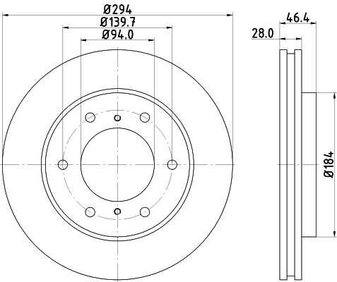 Диск тормозной передний NISSHINBO ND3009K